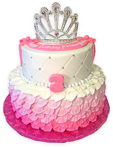 Princess Custom Birthday Cake with crown