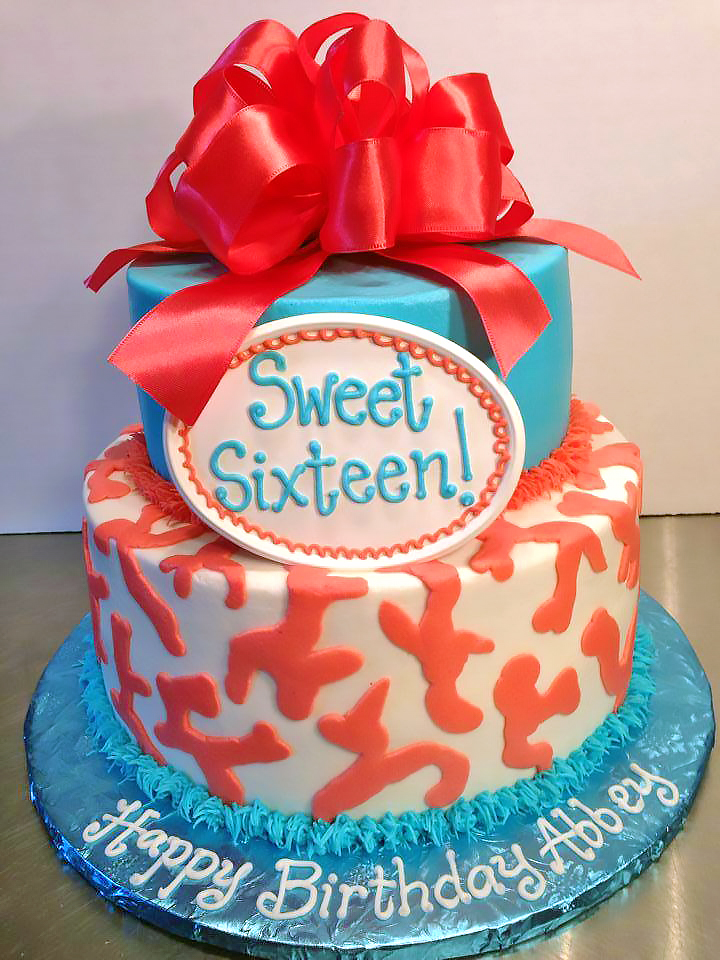 16th Birthday, 2tier, Cake, Girls