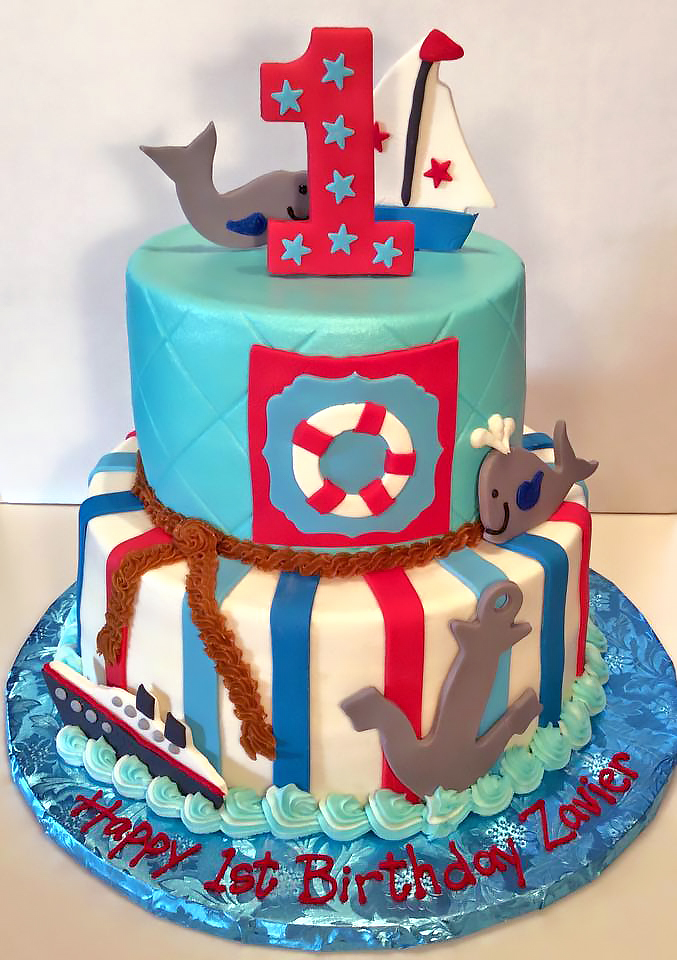 1st Birthday, Boys, Cake, sailing