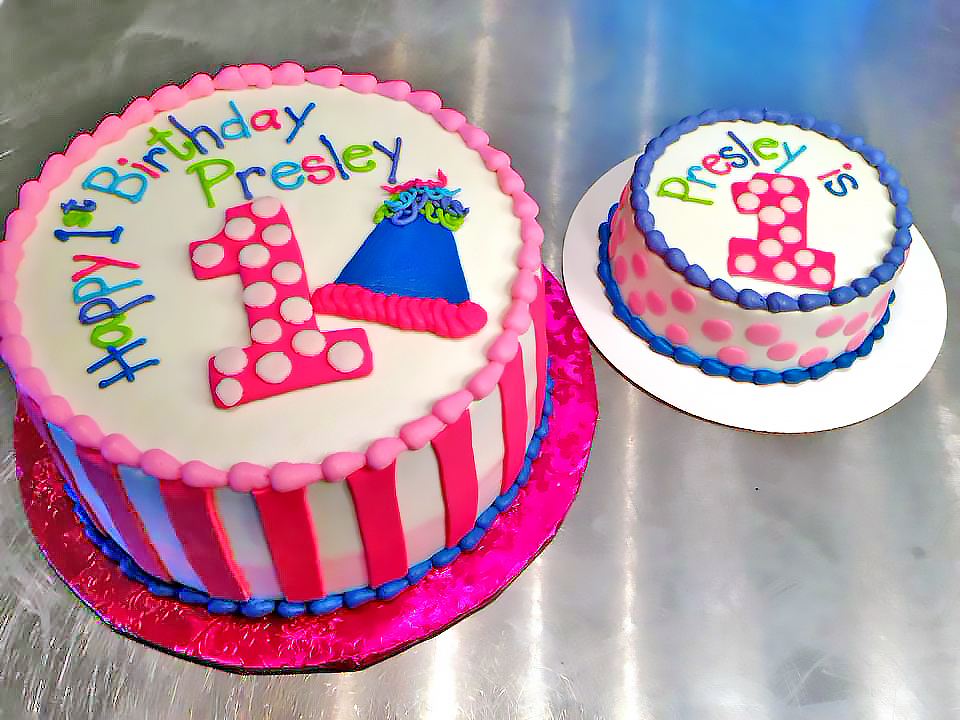 1st Birthday, Cake, Girl