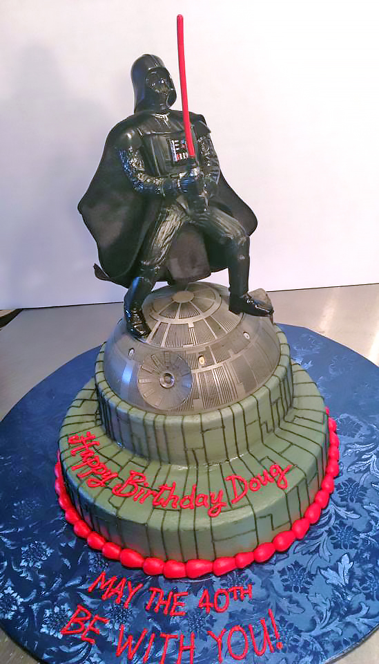 2tier, 40th Birthday, Adult, Cake, Darth Vader, Star Wars