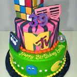 2tier, 80s, Adult, Birthday, Cake, mtv, pacman, rubiks cube