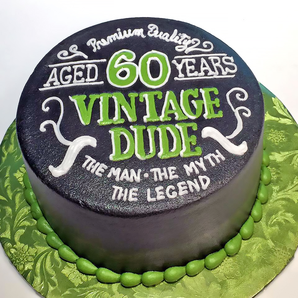 60th Birthday, Adult, Cake