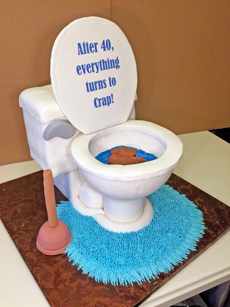 Adult, Birthday, toilet, 40th Birthday, Cake