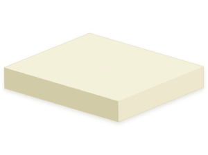 Isometric Square Sheet Cake 3D Render